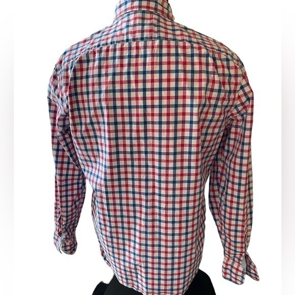 BONOBOS Standard Fit Pink Blue Checked Button‎ Down Size Large - Picture 2 of 10